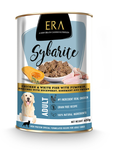 Era Sybarite Adult - Chicken And Whitefish With Pumpkin, Enriched With Buckwheat, Rosemary And Thyme  400 G.