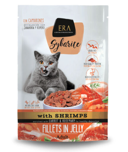 Era Sybarite Adult – Fillets In Jelly With Shrimps Enriched With Carrot And Rosemary 85G New