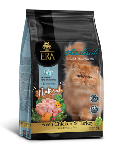 Era Grain Free Cat Sterilised Adult - Fresh Chicken & Turkey 3 Kg
