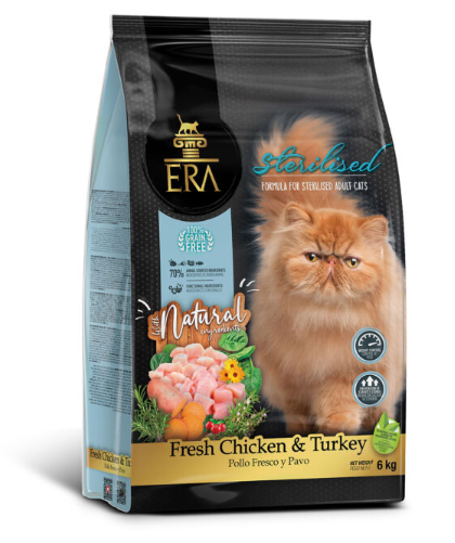 Era Grain Free Cat Sterilised Adult - Fresh Chicken & Turkey 6 Kg