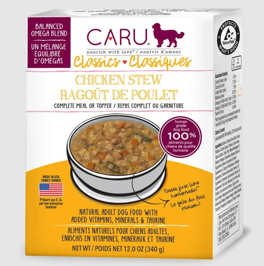 Caru Estofado Perro Clasico Pollo 340 Grs