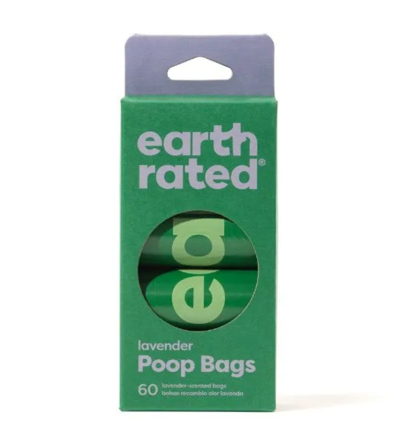 Earth Rated 4 Rollos 60 Bolsas Fragancia Lavanda